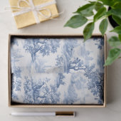 Toile du Jouy Blue Faux French  Tissuepapier (Geschenk)