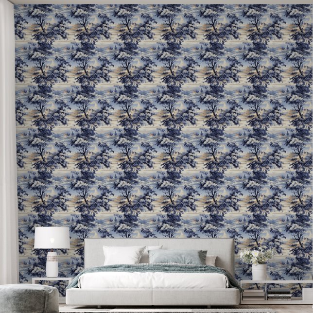 Toile du Jouy Faux French  Behang (Slaapkamer)