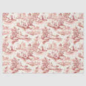 Toile du Jouy Red Faux French  Tissuepapier (Voorkant)