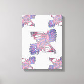 Toile Dual Entities Pink and Blue Abstract Canvas (Recto)