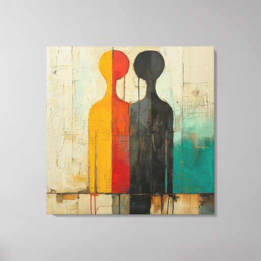 Toile Duality – Abstract Figures of Light and Shadow (Recto)