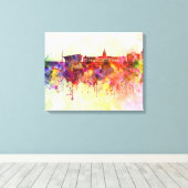 Toile Dublin skyline in background watercolor (Insitu (Plancher de Bois))