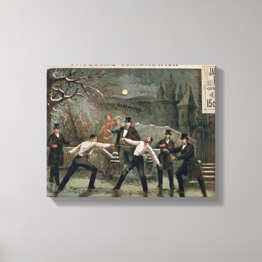 Toile 'Duel in the Snow', affiche de 'The Banker's Daugh (Recto)