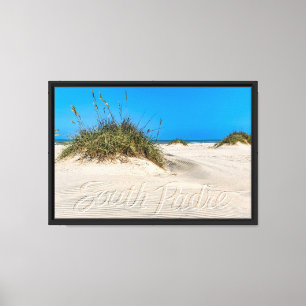 Toile Dunes de sable de South Padre Island avec graphiqu