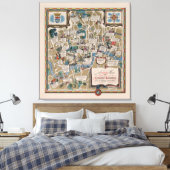 Toile Dunlop map- Literary Landmarks de Londres (Insitu(Chambre))