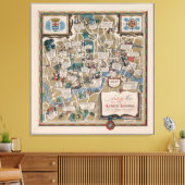Toile Dunlop map- Literary Landmarks de Londres (Insitu(Salon))