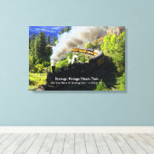 Toile Durango Vintage Steam Train - Ajouter un nom (Insitu (Plancher de Bois))
