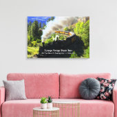 Toile Durango Vintage Steam Train - Ajouter un nom (Insitu(Salon))