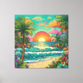 Toile Dusk d'encre tropicale (Recto)