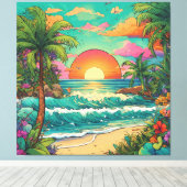 Toile Dusk d'encre tropicale (Insitu (Plancher de Bois))