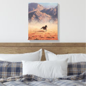 Toile Dust Storm Mustang Mountain Painting (Insitu(Chambre))