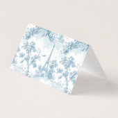 Toile Dusty Blue Bow carte de place de douche nupt (Back)