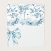 Toile Dusty Blue Bow carte de place de douche nupt (Outside Unfolded)