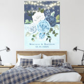 Toile Dusty Navy Blue Peony Mariage (Insitu(Chambre))