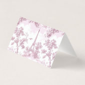 Toile Dusty rose Bow nuptiale douche carte place (Back)