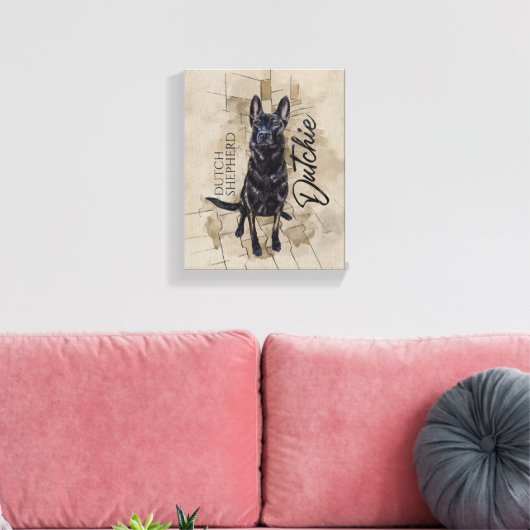 Toile Dutch Shepherd - Illustration utchie (Insitu(Salon))