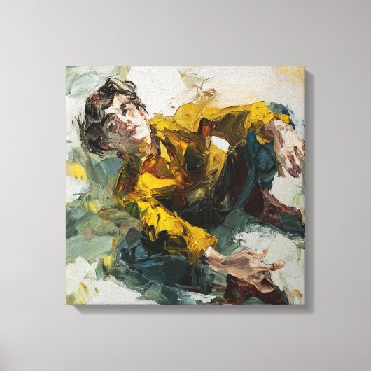 Toile Dynamic Yellow Shirt Impasto BOY Figurative PT (Recto)