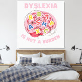 Toile dyslexie n'est pas un fardeau mondial dyslexie con (Insitu(Chambre))
