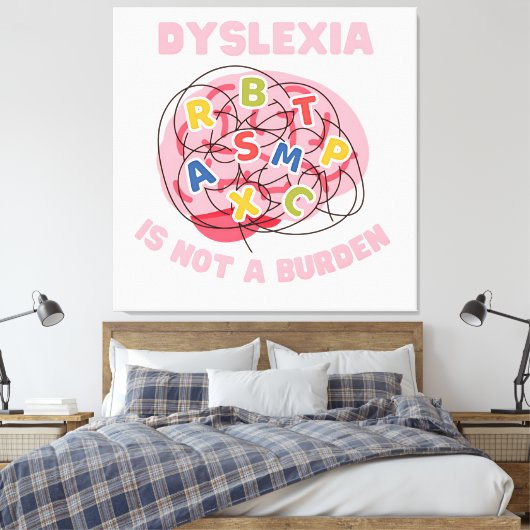 Toile dyslexie n'est pas un fardeau mondial dyslexie con (Insitu(Chambre))