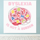 Toile dyslexie n'est pas un fardeau mondial dyslexie con (Insitu (Plancher de Bois))