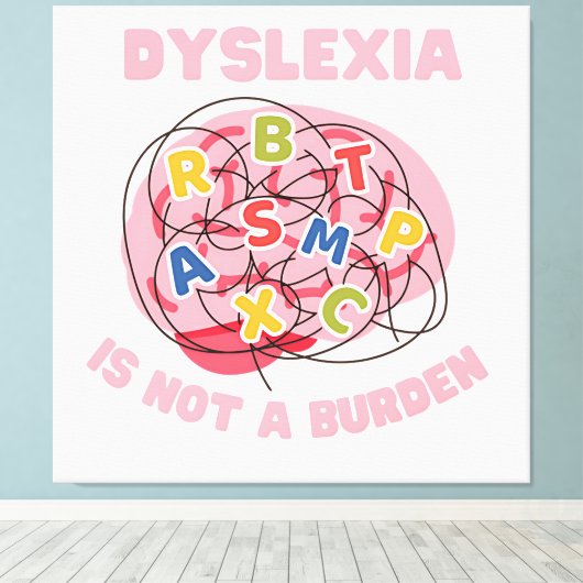 Toile dyslexie n'est pas un fardeau mondial dyslexie con (Insitu (Plancher de Bois))