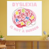 Toile dyslexie n'est pas un fardeau mondial dyslexie con (Insitu(Salon))