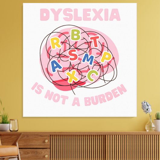 Toile dyslexie n'est pas un fardeau mondial dyslexie con (Insitu(Salon))