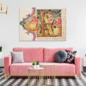 Toile 'E' initial historique représentant la cueillette  (Insitu(Salon))