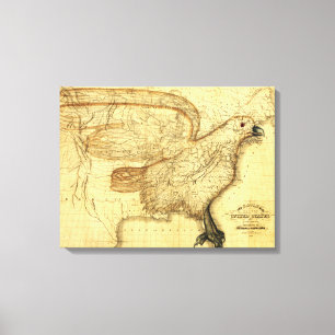 Toile Eagle a superposé aux Etats-Unis