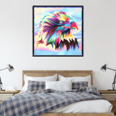 Toile Eagle Head Prismatic Design-80590 (Insitu(Chambre))