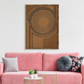 Toile Earthly Vortex: Modern 3D Minimalist Boho Art (Insitu(Salon))