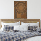 Toile Earthly Vortex: Modern 3D Minimalist Boho Art (Insitu(Chambre))