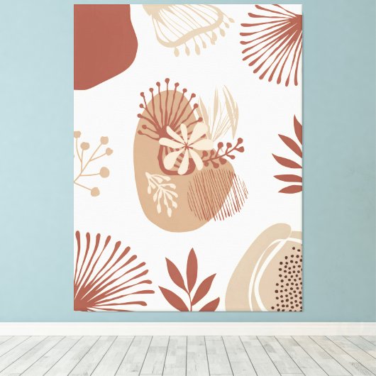 Toile Earthy Boho : Motifs d'art douillets (Insitu (Plancher de Bois))