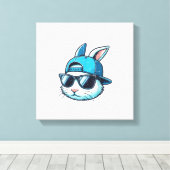 Toile Easter Bunny Face Baseball Cap Sunglasses Rabbit B (Insitu (Plancher de Bois))