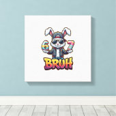 Toile Easter Bunny Meme Bruh  Funny 6 7 Easter Eggs Desi (Insitu (Plancher de Bois))