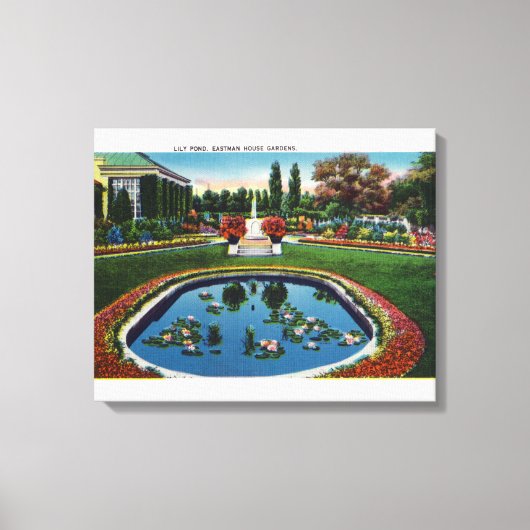 Toile Eastman House Gardens Lily Pond (Recto)