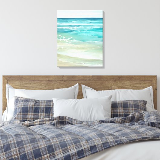 Toile Eau Balnéaire Plage Vagues Côtier (Insitu(Chambre))