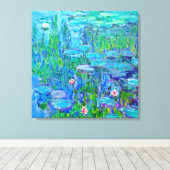 Toile Eau Bleue Fraîche Pond Monet Art (Insitu (Plancher de Bois))