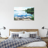 Toile Eau | Canot sur le lac Suède (Insitu(Chambre))