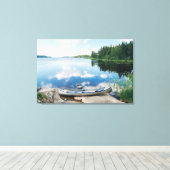 Toile Eau | Canot sur le lac Suède (Insitu (Plancher de Bois))
