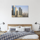Toile EAU, Dubaï. Tours de marina avec bateaux à l'ancre (Insitu(Chambre))