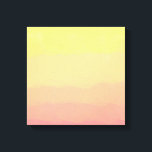 Toile eau fraîche du coucher de soleil corail orange<br><div class="desc">Aquarelles tendance et estivale orange,  rose et jaune.</div>