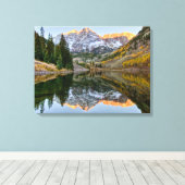 Toile Eau | Maroon Bells Lake Aspen Trees (Insitu (Plancher de Bois))
