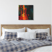 Toile Eau Orange Rouge Bleu moderne Art Abstrait Motif (Insitu(Chambre))