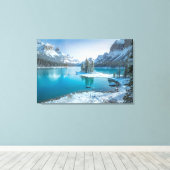 Toile Eau | Parc national Winter Jasper, Canada (Insitu (Plancher de Bois))