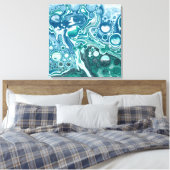 Toile Eau turquoise turquoise et bleue Vagues océaniques (Insitu(Chambre))