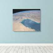 Toile Eaux Bleues Tropicales Du Golfe Persique. (Insitu (Plancher de Bois))