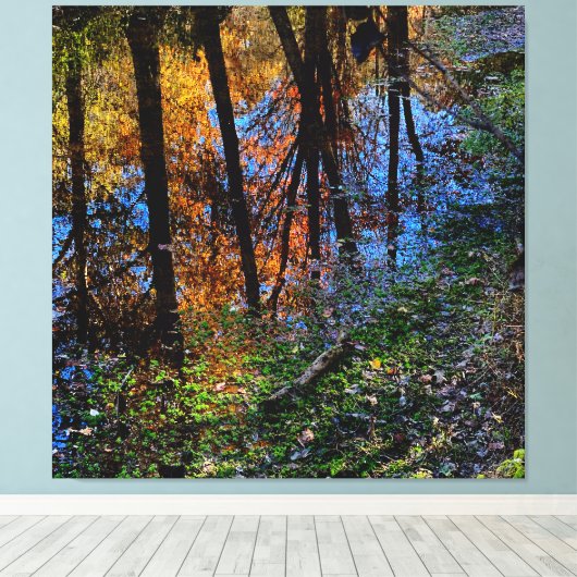 Toile Eaux d'automne (Insitu (Plancher de Bois))