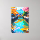 Toile Eaux Tranquilles : La réflexion du Mt. Fuji (Recto)