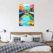 Toile Eaux Tranquilles : La réflexion du Mt. Fuji (Insitu(Chambre))
